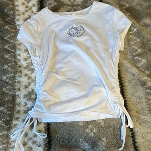 Sun and moon white t shirt
